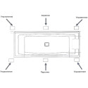 Акриловая ванна Riho Still Square 180x80 подголовник справа