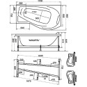 Акриловая ванна Triton Мишель 170 L с каркасом