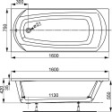 Акриловая ванна Vagnerplast Ebony 160x75 см ультра белый