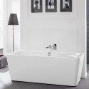 Акриловая ванна Villeroy & Boch Squaro Edge 12 UBQ180SQE9W2V-RW 180x80, слив-перелив, stone white