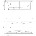 Акриловая ванна Акватек Феникс 180x85 FEN180-0000069 слив слева, с фронтальным экраном