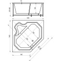 Акриловая ванна Акватек Лира вклеенный каркас