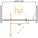 Душевая дверь в нишу Cezares Molveno BA 11 80+30 C Cr IV