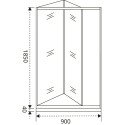 Душевая дверь в нишу Good Door Infinity SD-90-C-CH