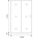 Душевая дверь в нишу Good Door Latte WTW-110-C-WE
