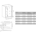 Душевая дверь в нишу Good Door Saturn WTW-140-C-CH-L