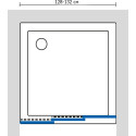 Душевая дверь в нишу GuteWetter Practic Door GK-403 128-132 см стекло бесцветное, профиль матовый хром