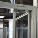 Душевая дверь в нишу GuteWetter Practic Door GK-404 правая (118-122)x190 стекло бесцветное, профиль мат. хром