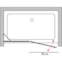Душевая дверь в нишу GuteWetter Trend Door GK-862AP левая 105 см стекло бесцветное Two, профиль хром