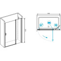 Душевая дверь в нишу RGW Leipzig LE-04 1000x1950 профиль хром