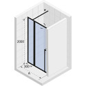 Душевая дверь в нишу Riho Lucid GD104 120 см, профиль черный