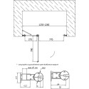 Душевая дверь в нишу Vegas Glass EP-F-1 125 07 01 L профиль матовый хром, стекло прозрачное