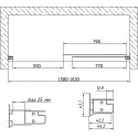 Душевая дверь в нишу Vegas Glass ZP 160 05 02 профиль бронза, стекло шиншилла