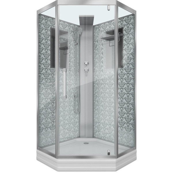 Душевая кабина Niagara Lux NG-7799WBK 90х90x210 серебро