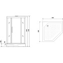 Душевая кабина Niagara Lux NG-7799WBK 90х90x210 серебро