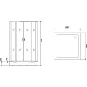 Душевая кабина Niagara Premium NG-6002-01Q 100х100х210