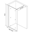 Душевая перегородка IDDIS Slide SLI8BS1i23 Walk In 100x195