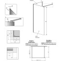 Душевая перегородка Radaway Modo New Black IV 130x95
