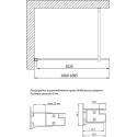 Душевая перегородка Vegas Glass EAF 106 07 02 профиль матовый хром, стекло шиншилла