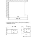 Душевая перегородка Vegas Glass EAF 76 01 01 профиль белый, стекло прозрачное