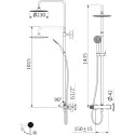 Душевая стойка Cezares Leaf CDA-23-01