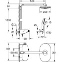 Душевая стойка Grohe Rainshower System SmartControl Duo 360 26250LS0 белая луна