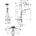 Душевая стойка Hansgrohe Croma Select S 280 1jet 26890670 с термостатом, матовый черный