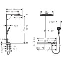 Душевая стойка Hansgrohe Rainmaker Select 460 2jet 27109400 с термостатом