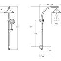 Душевая стойка Jacob Delafon Moxie E8079-CP