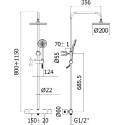 Душевая стойка Paffoni Birillo Cold ZCOL643CR
