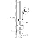 Душевой гарнитур Grohe Rainshower SmartActive 26584LS0 белая луна