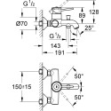 Душевой комплект Grohe BauClassic 124404