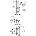 Душевой комплект Grohe Grohtherm 1000 34820004 с термостатом, хром