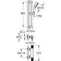 Душевой комплект Grohe Grohtherm 1000 Performance 34784000 хром