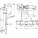 Душевой комплект Hansgrohe Ecostat 1001 CL ВМ 13201000 термостат + душевой гарнитур