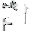 Душевой комплект Hansgrohe Focus E2 31517000 + Focus E2 31940000 + душевой гарнитур Crometta 100 Vario 26651400
