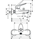 Душевой комплект Hansgrohe Novus 71031000 + Novus 71040000 + душевой гарнитур Croma Select E Vario 26582400