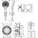 Душевой комплект Hansgrohe ShowerSelect 15735600 4 в1