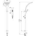Душевой комплект Lemark LM8807C + LM3523C + LM8085C