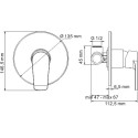 Душевой комплект Wasserkraft Dill 6151 смеситель + душевой гарнитур + шланговое подключение