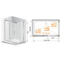 Душевой уголок Cezares Premier Soft W AH1 120/80 C Cr IV