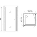 Душевой уголок Gemy New Rockcoco S03151C 80x80 см