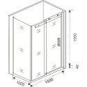 Душевой уголок Good Door Galaxy WTW+SP-C-CH 150x100, профиль хром
