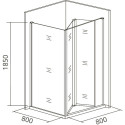 Душевой уголок Good Door Infinity SD+SP 80х80
