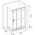 Душевой уголок Good Door Orion WTW+SP-C-CH 110x90