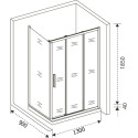 Душевой уголок Good Door Orion WTW+SP-C-CH 130x90