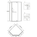 Душевой уголок Grossman Pragma PR-100GD