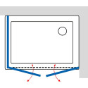 Душевой уголок GuteWetter Practic Rectan GK-402 правая 110x80 см стекло бесцветное, профиль матовый хром
