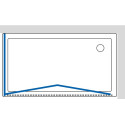 Душевой уголок GuteWetter Practic Rectan GK-404 правая 110x80 см стекло бесцветное, профиль матовый хром