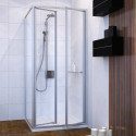 Душевой уголок GuteWetter Practic Square GK-402 правая 80x80 см стекло бесцветное, профиль матовый хром